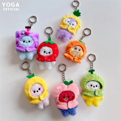 Bt21Ed Baby Fruit Series Kawaii Anime COOKY MANG Plus Keychain Cute Cartoon Plus Pendant Doll Toy Bag Accessories Girl Gift