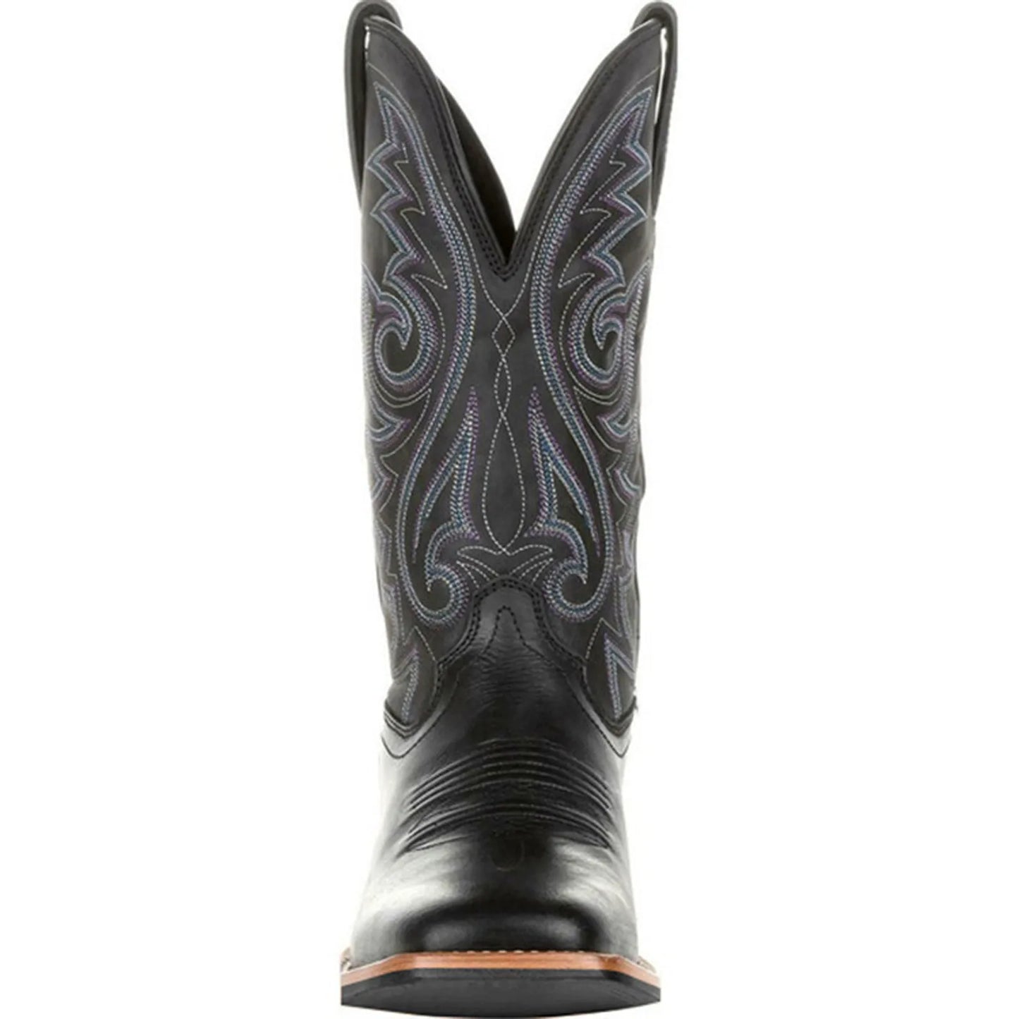 Men'S Western Cowboy Boots Black Brown Pu Leather Boots Retro Men Rading Boots Man Embroidered Mid-Calf Motorcycle Boots Size 48