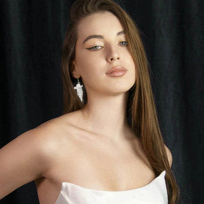 Western Cowgirl Dangle Earrings Enamel Hat Sparkly Rhinestone Tassel Pendant Prom Country Concerts Rodeo Cowboy Women Jewelry