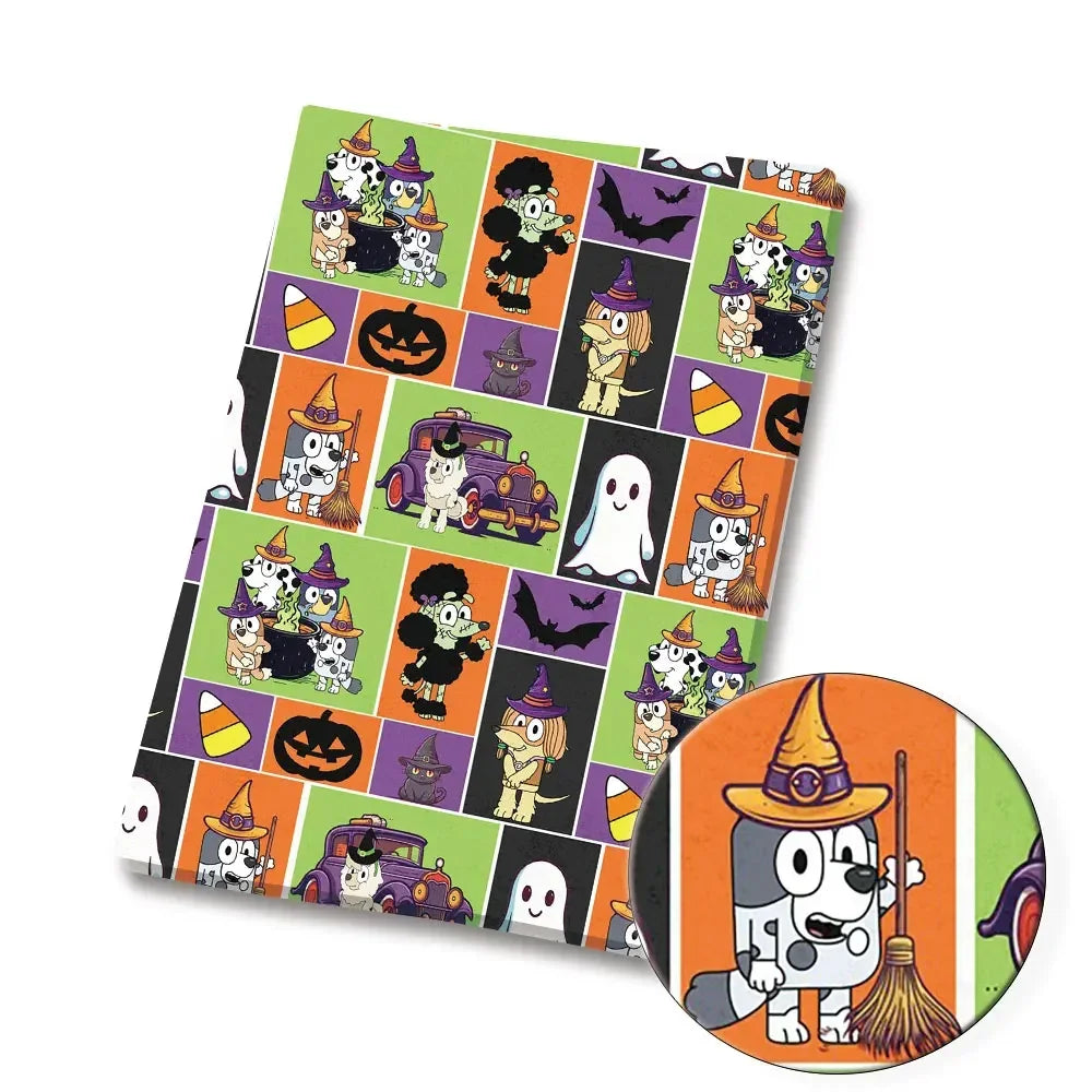 Bluey Fabric 140x50CM Cartoon Cotton Fabric Patchwork Tissue Kid Home Textile Sewing Doll Dress Curtain Polyester Cotton Fabrics