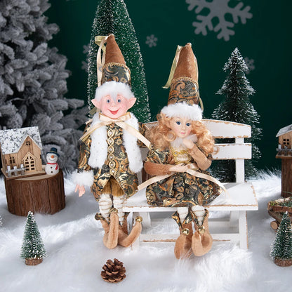 1 Pair Christmas Tree Decorations Cute Angel Doll Girl Pendant Navidad 2024 New Year Christmas Tree Ornaments Xmas Gift For Kids