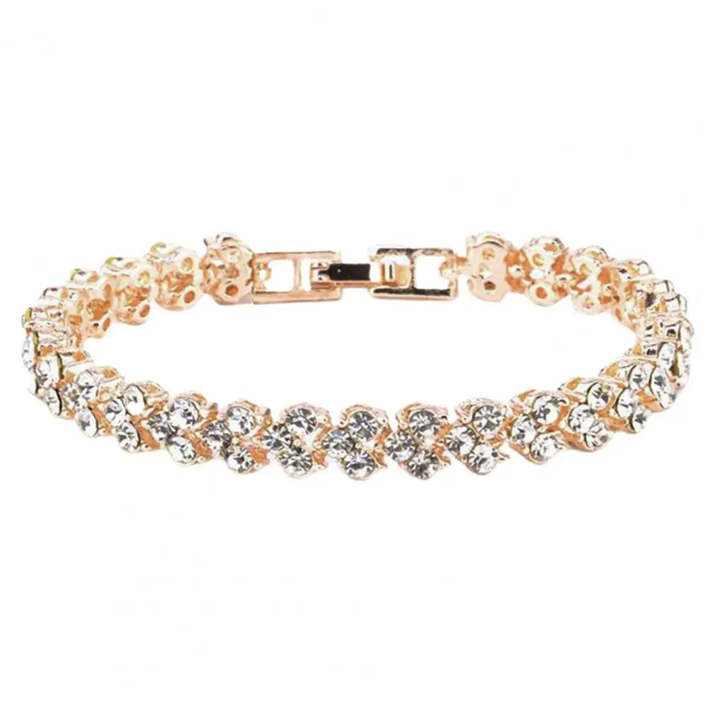 Bracelet élégant pour femme, chaîne en zircon cubique, strass brillants incrustés, cadeau idéal