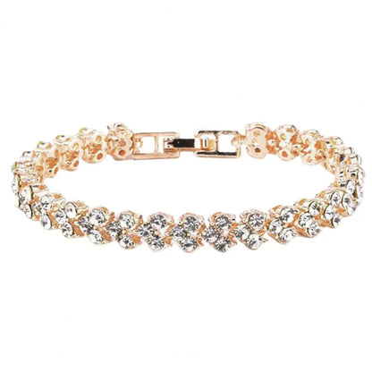 Bracelet élégant pour femme, chaîne en zircon cubique, strass brillants incrustés, cadeau idéal