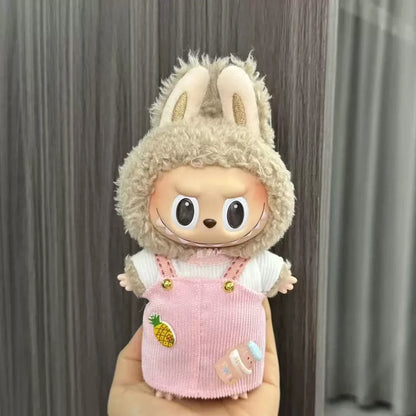 Labubu Doll Clothes Enamel Labu Cloth 17cm Doll Cute Dress-up Climbing Clothes Skirt Plush Toy Clothes
