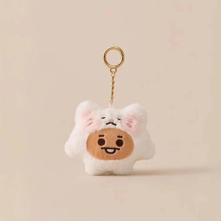Baby Animal Series Bt21 Cooky Shooky Plush Doll Keychain Pendant Cute Koya Toy Girls Bag Packaging Decoration Collection Gift