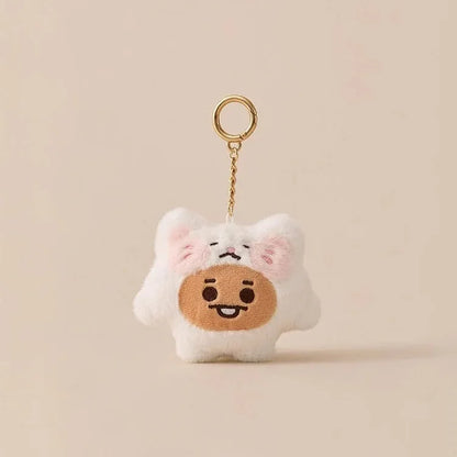 Baby Animal Series Bt21 Cooky Shooky Plush Doll Keychain Pendant Cute Koya Toy Girls Bag Packaging Decoration Collection Gift