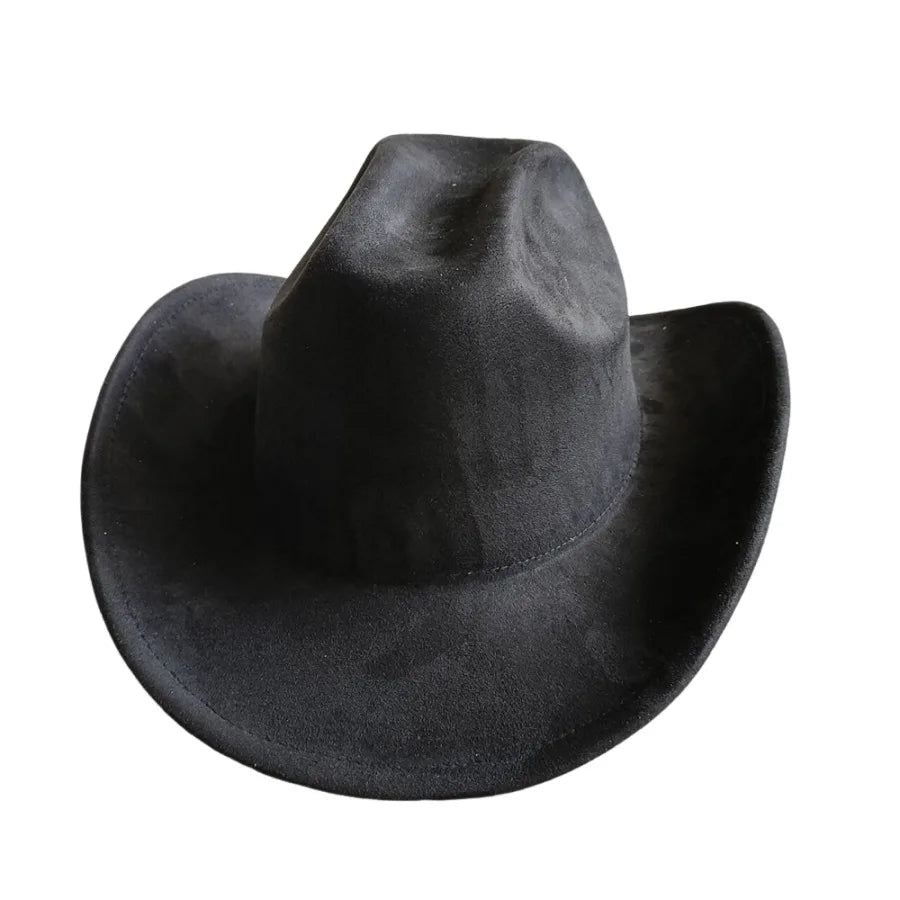 Classic Suede Leather 7.5CM Western Cowboy Women's Fedora Hat Men's Church Jazz Hat Fashion Travel Party Hat Denim Hat 2025