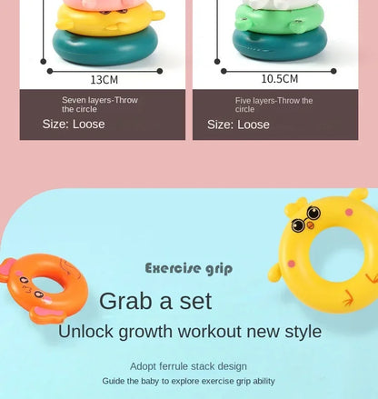 New Baby Toys 0-12 Montns Puzzle Pyramid Tower Cup Stacking Toys Montessori Educational Beach Kids Pool Bathtub Toy Kids Gift