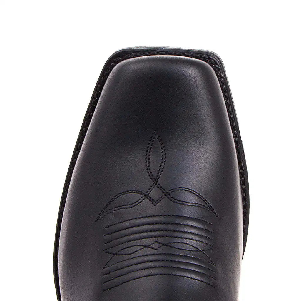 Bottes de cowboy western noires et marron en similicuir pour homme, chaussures d'hiver rétro brodées, mi-mollet, taille 48, nouvelle collection 2023