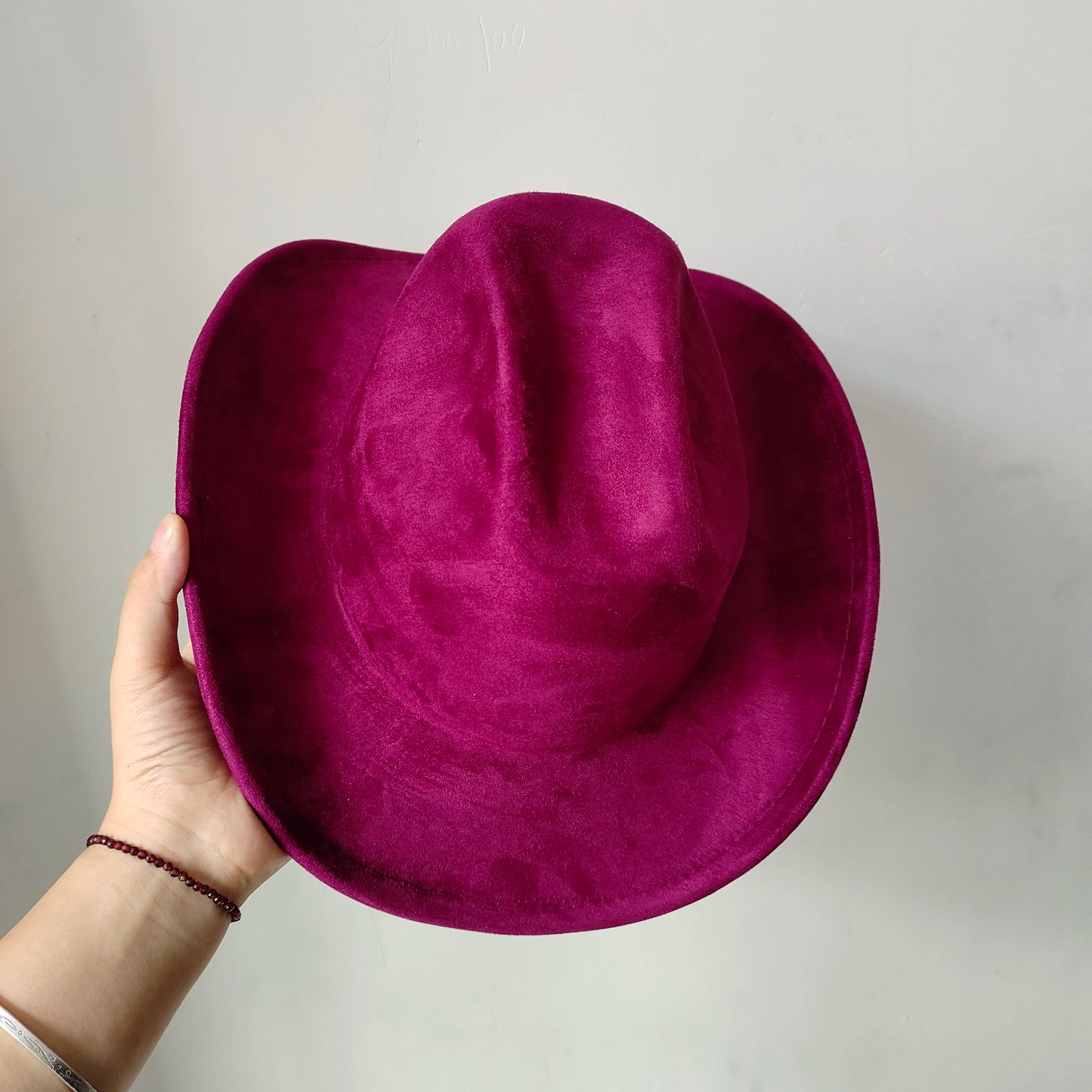 Classic Suede Leather 7.5CM Western Cowboy Women's Fedora Hat Men's Church Jazz Hat Fashion Travel Party Hat Denim Hat 2025