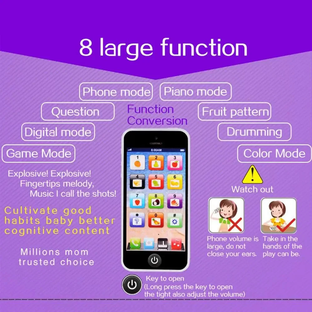 Montessori Baby Cell Phone Toys Infant Mobile Phone Model Educational Toy For Boys Girls Toddler Birthday Christmas Gift