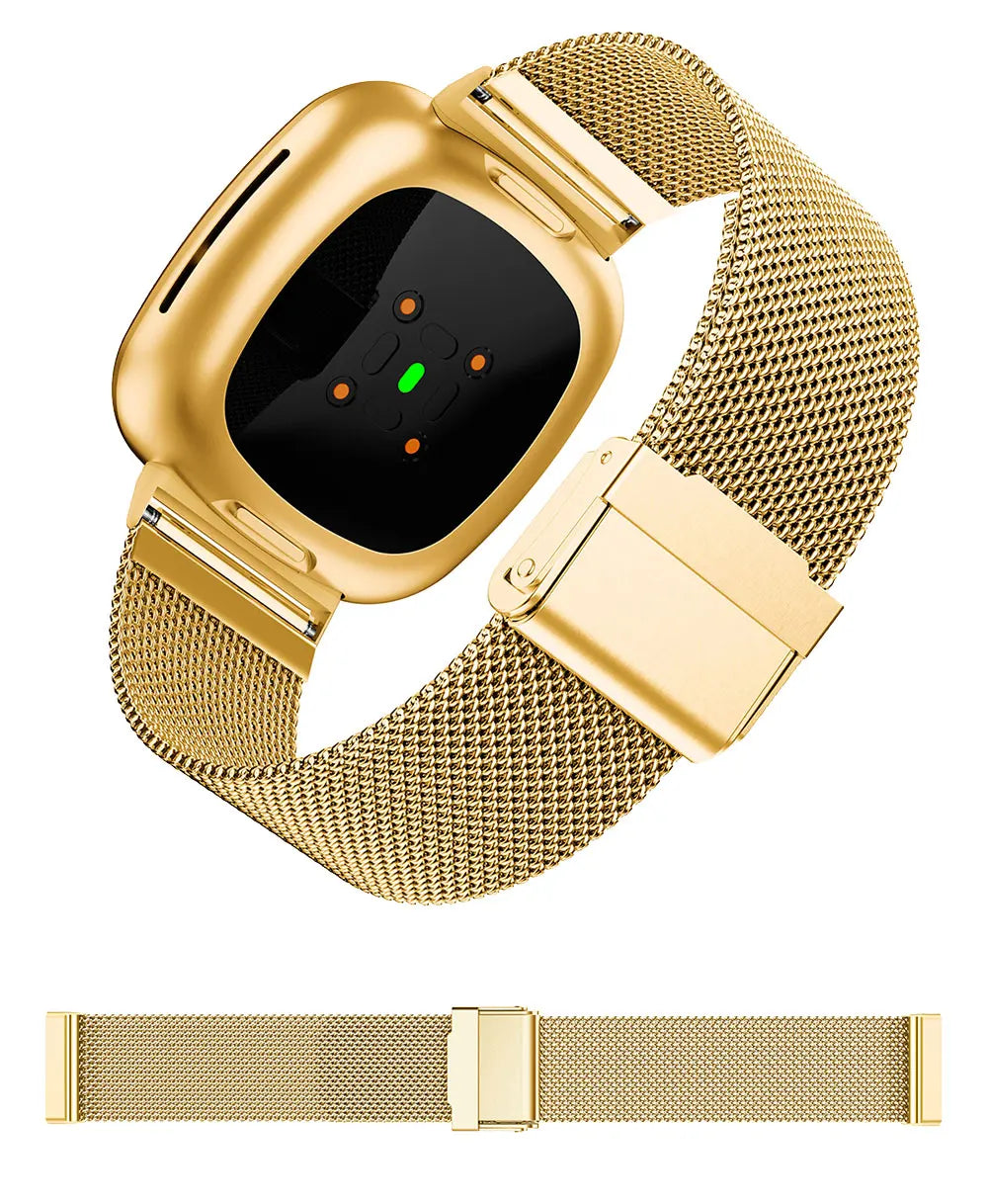 Milan Stainless Steel Watch Strap For Fitbit Sense Versa 4 3 Wristband Bracelet Metal SmartWatch Band Fitbit Versa4 Versa3