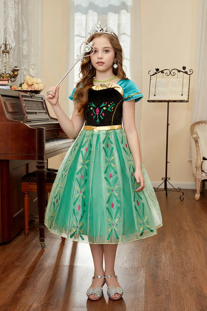 Robe de princesse pour filles, robe d'anniversaire à volants pour enfants, robe de Noël pour enfants,  spectacle, robes de cosplay fantaisie
