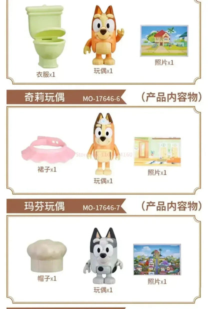Muse Moose Bluey Family Toy Bluey And Friends Bingo Bandit Doll Doll Ornaments Children's Birthday Gift Play House Toy Ornaments