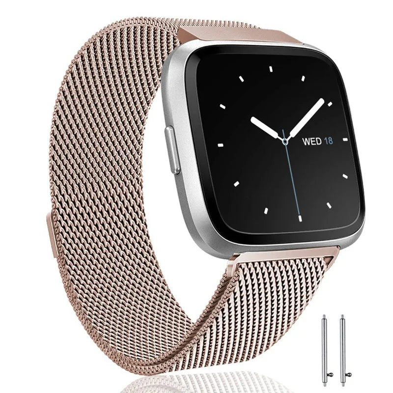 Metal Loop Strap For Fitbit Versa 2 Lite Sense Band Wrist  Replacement Magnetic Bracelet For fit bit versa 3 4 blaze Watchband