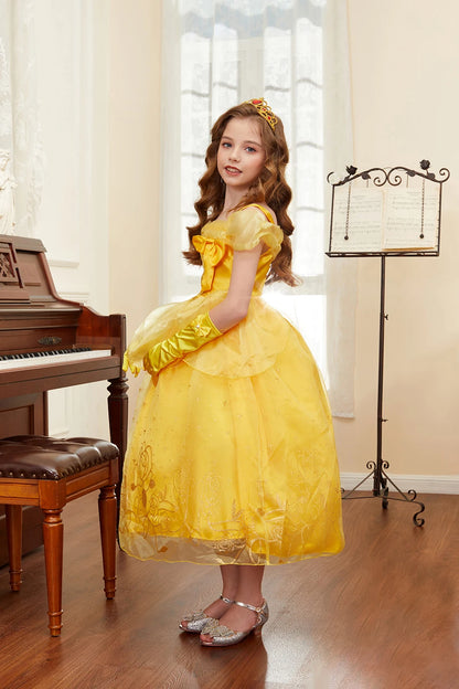 Robe de princesse pour filles, robe d'anniversaire à volants pour enfants, robe de Noël pour enfants,  spectacle, robes de cosplay fantaisie