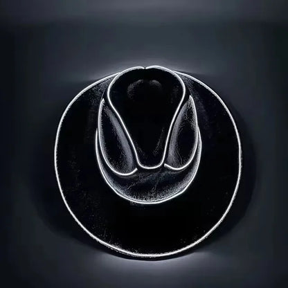 Lights Cowboy Cowgirl Hat with LED Light Up Cap Luminous Western Cowboy Hat Pearlescent Cowgirl Hat for Dancing Party Dress Up