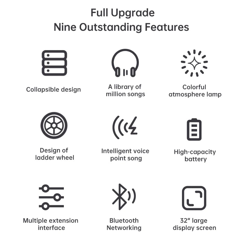 All-in-One KTV Touch Screen Wireless Smart Party Bluetooth Android System Powerful Machine Karaoke Players Speaker With Mic