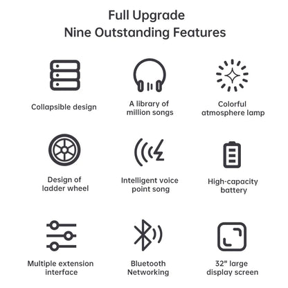 All-in-One KTV Touch Screen Wireless Smart Party Bluetooth Android System Powerful Machine Karaoke Players Speaker With Mic