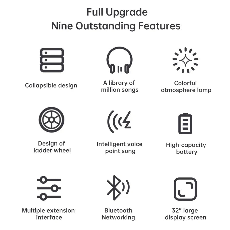 All-in-One KTV Touch Screen Wireless Smart Party Bluetooth Android System Powerful Machine Karaoke Players Speaker With Mic