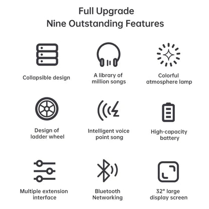 All-in-One KTV Touch Screen Wireless Smart Party Bluetooth Android System Powerful Machine Karaoke Players Speaker With Mic