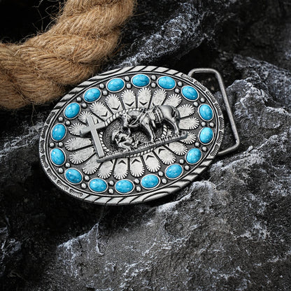 Boucle de ceinture en métal de style occidental, une boucle de ceinture