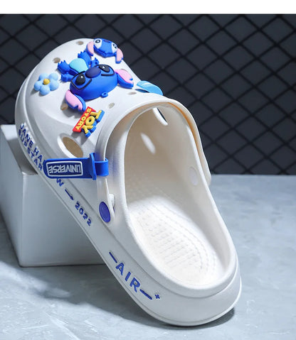 Chaussures à trous cousus pour hommes d'été, sandales antidérapantes et résistantes à l'usure pour l'extérieur, pantoufles de plage à semelles épaisses