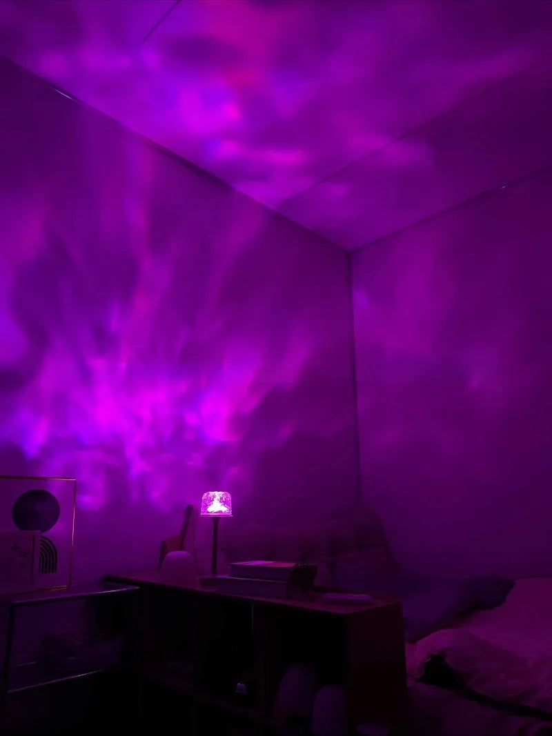 LED High Footed Water Ripple Atmosphere Desk Lamp Romantic Couple Gift Indoor Bedroom Projection Night Light