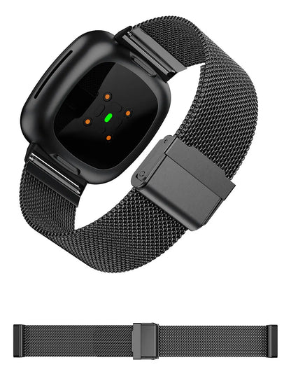Milan Stainless Steel Watch Strap For Fitbit Sense Versa 4 3 Wristband Bracelet Metal SmartWatch Band Fitbit Versa4 Versa3