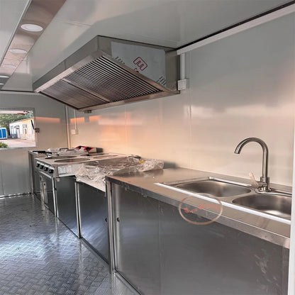 Outdoor Food Trailer with Well-Equipped Interior Space Practical Mobile Kitchen for Catering Events