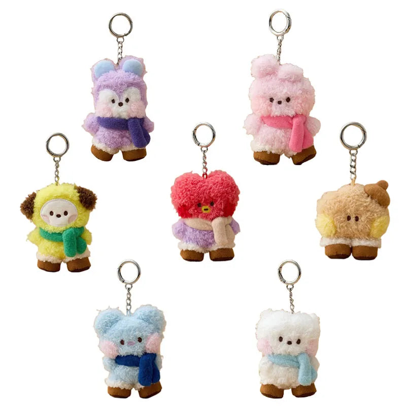New 10Cm Bt21Ed Baby Series Kawaii Anime Rj Cooky Plush Keychain Cute Cartoon Plush Pendant Doll Toy Bag Accessories Girl Gift