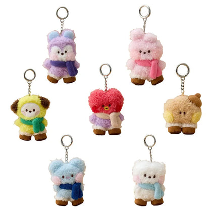 New 10Cm Bt21Ed Baby Series Kawaii Anime Rj Cooky Plush Keychain Cute Cartoon Plush Pendant Doll Toy Bag Accessories Girl Gift