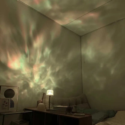 High Footed LED Atmosphere Desk Lamp Water Ripple Touch/Remote Control Projection Night Light Non-slip Bottom Romantic