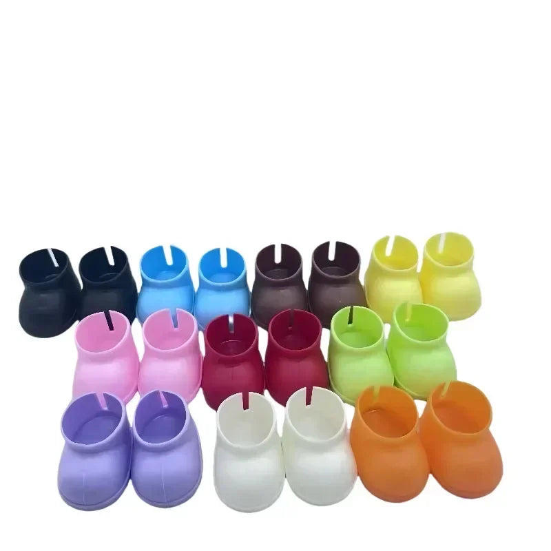 Labubu Doll Shoes For 15-17cm Ropa 3.0 Labubu V1 V2 V3 Rain Boots Colorful Beach Shoes Sitting Party Accessories