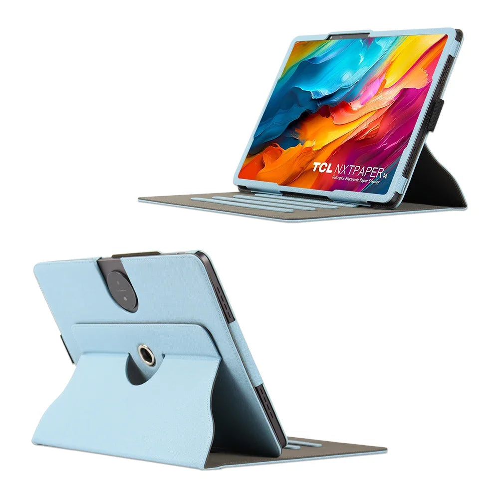 Étui rotatif à 360 degrés Mingfeng pour tablette PC TCL NXTPAPER 14 9491G 14,3 pouces, housse magnétique avec dragonne 2024