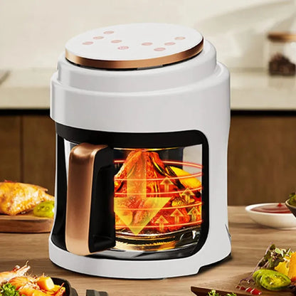 Air Fryer Visual Oil-free Electric Fryer Multi-functional Automatic Household 360°Baking LED Touchscreen Oil Air Fri