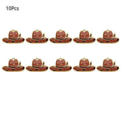Pendentif Cowboy Western DIY Fabrication artisanale de bijoux pour boucles d'oreilles Bracelet Collier Émail Chapeau Cowgirl Bottes Breloques Accessoires