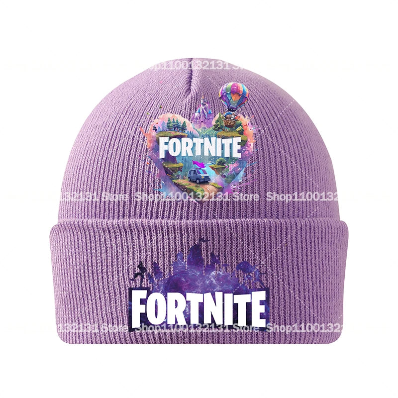 Fortnites Knitted Hats Cartoon Game Fortress Night Children Headgear Autumn Winter Woolen Caps Anime Hat Kids Birthday Gift New