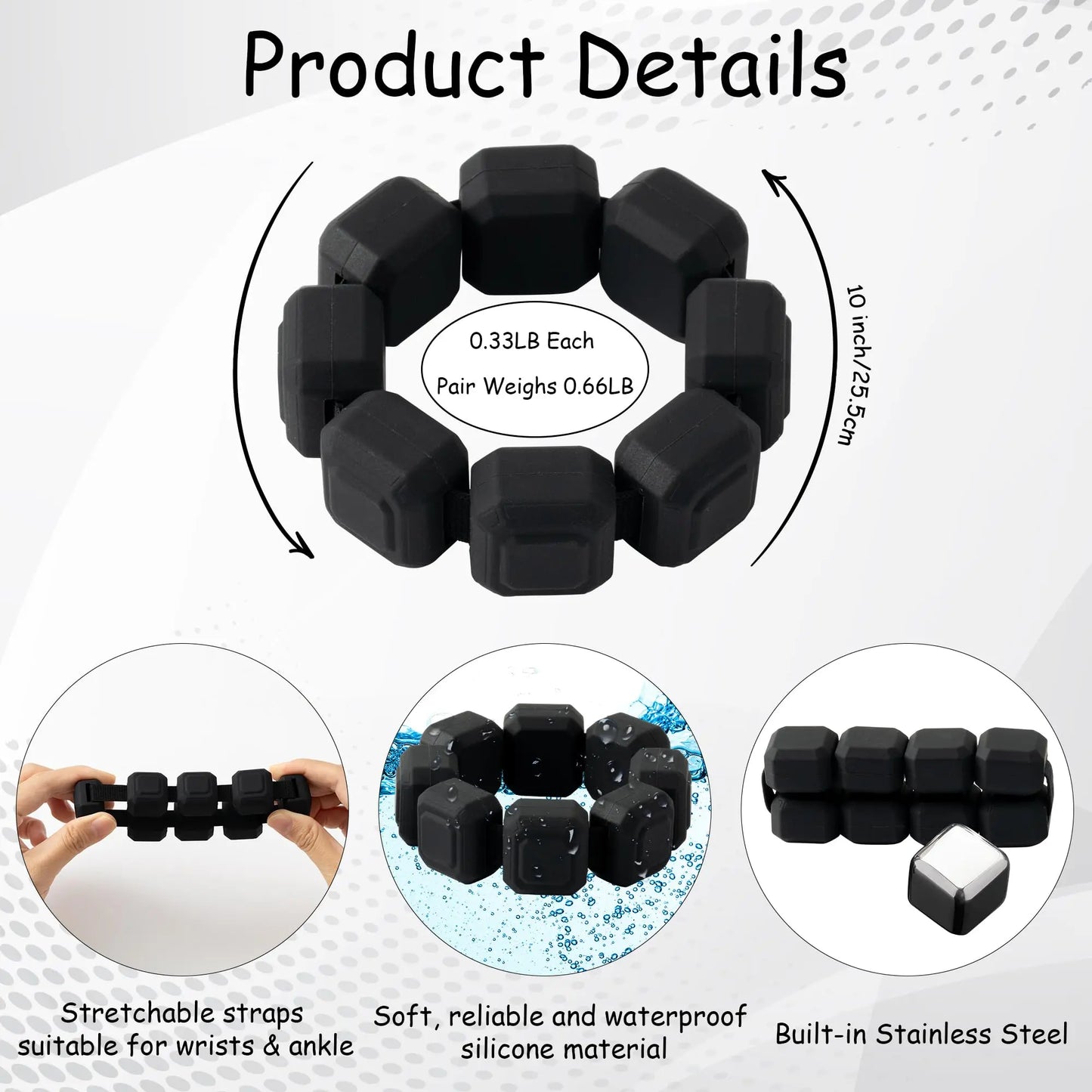 1/2/4 LB poignet poids Yoga Fitness exercice Triangle Silicone réglable cheville poignet protecteur poids bracelet Jogging bracelet