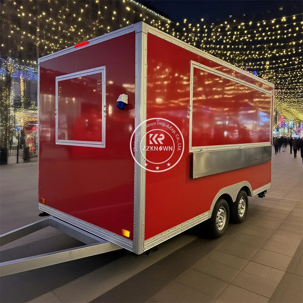 Concession Food Truck Fully Equipped Street Restaurant Coffee Snack Cart Mobile Concession Food Trailer With Full Kitchen