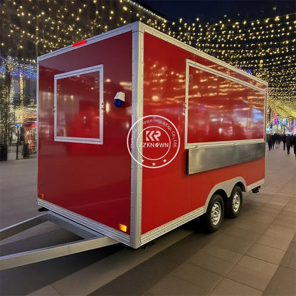 Concession Food Truck Fully Equipped Street Restaurant Coffee Snack Cart Mobile Concession Food Trailer With Full Kitchen