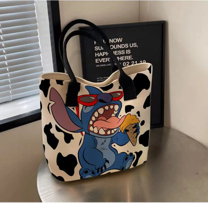 New Stitch Single Shoulder Bag Cartoon Stitch Pattern Shoulder Bag Ladies Tote Bags Joker Unisex Bags Commuter Handbag Gifts