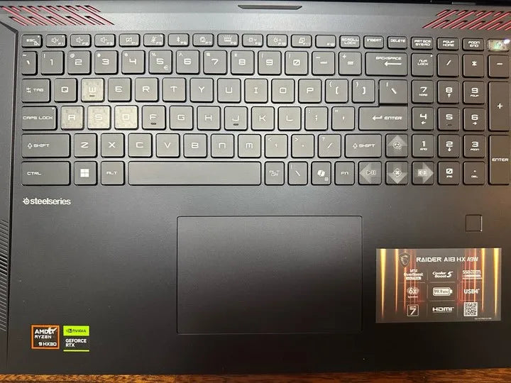 2025 MSI Raider A18 HX Gaming Laptop 18 Inch Mini LED 4K 120Hz UHD+ Screen Netbook AMD R9-9955HX3D 64GB 2TB RTX5080 Notebook PC