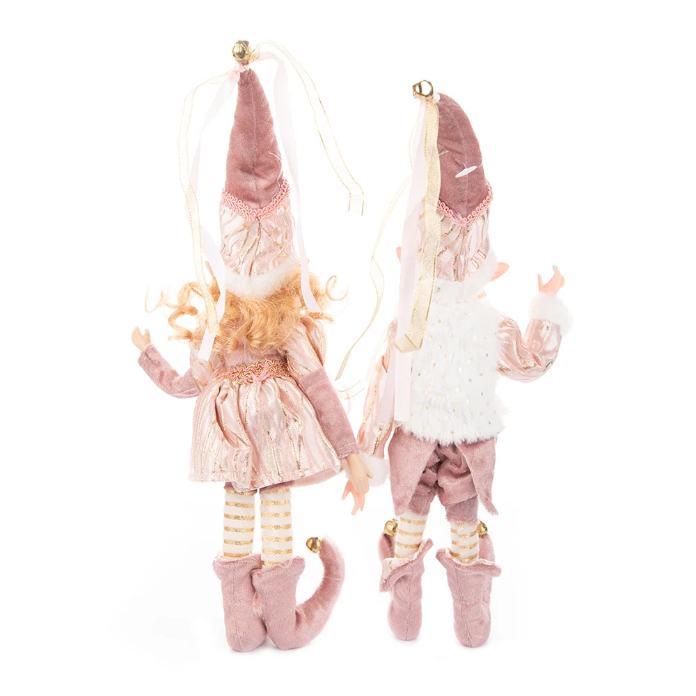 1 Pair Christmas Tree Decorations Cute Angel Doll Girl Pendant Navidad 2024 New Year Christmas Tree Ornaments Xmas Gift For Kids