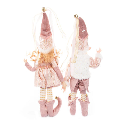 1 Pair Christmas Tree Decorations Cute Angel Doll Girl Pendant Navidad 2024 New Year Christmas Tree Ornaments Xmas Gift For Kids