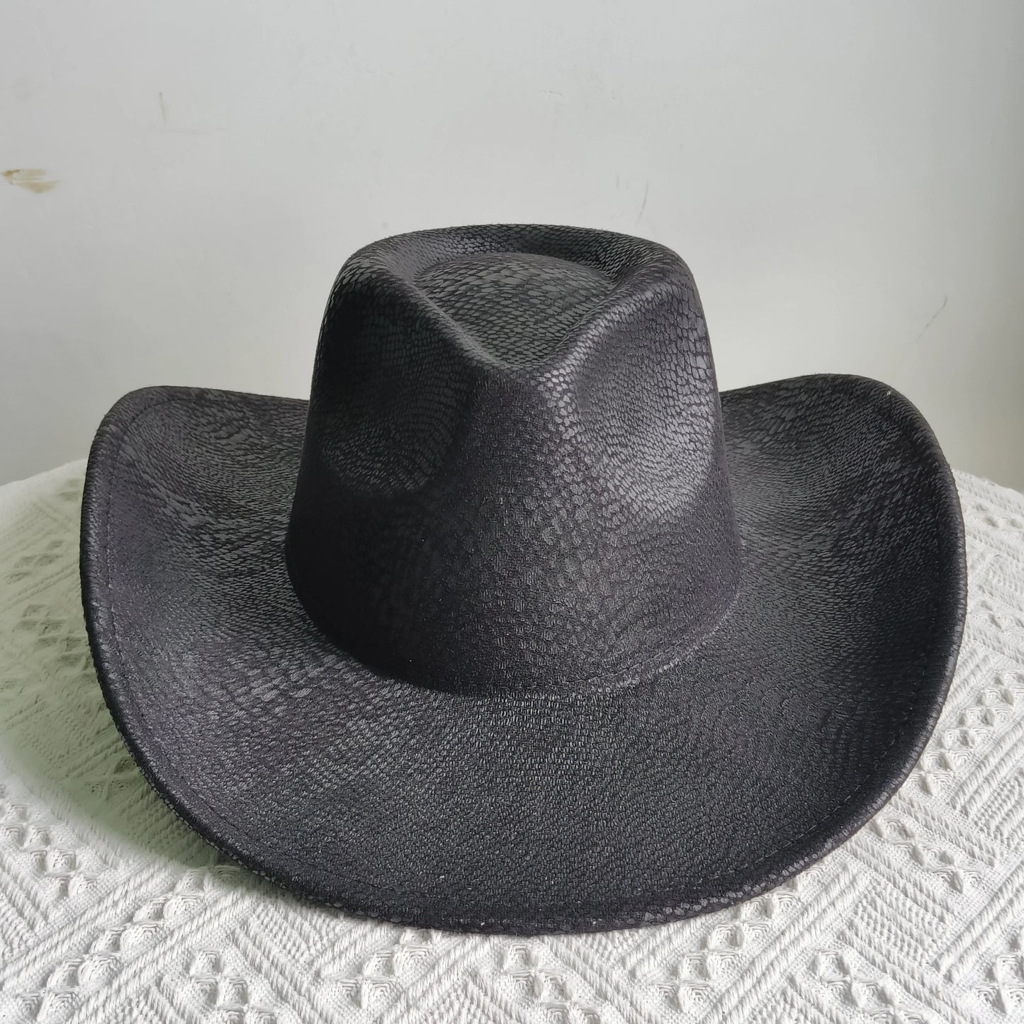 Faux Leather Western Cowboy Hats Men Women retro cowboy hats big brim cowgirl hat knight hat men chapeau ковбойская