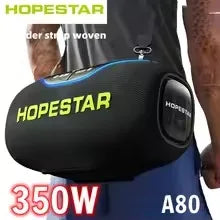 Hopestar speaker A80 alto gravador de áudio portátil de alta qualidade 350W RGB subwoofer home theater USB party computer DC