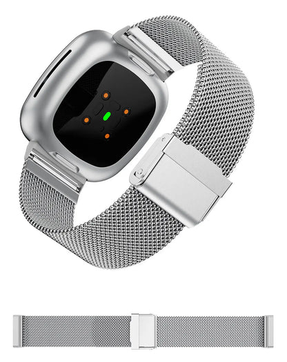 Milan Stainless Steel Watch Strap For Fitbit Sense Versa 4 3 Wristband Bracelet Metal SmartWatch Band Fitbit Versa4 Versa3