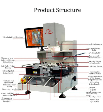 LYBGA G700 5300W Station de retouche optique BGA à air chaud haute précision pour la réparation de cartes PCB et la machine à souder