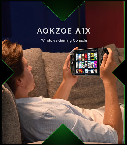 AOKZOE A1X AMD AI 9 HX 370 PC Game Console 8 Inch Native Landscape Screen Windows Handheld Laptops VRR 72.7Wh For Steam 3A Game